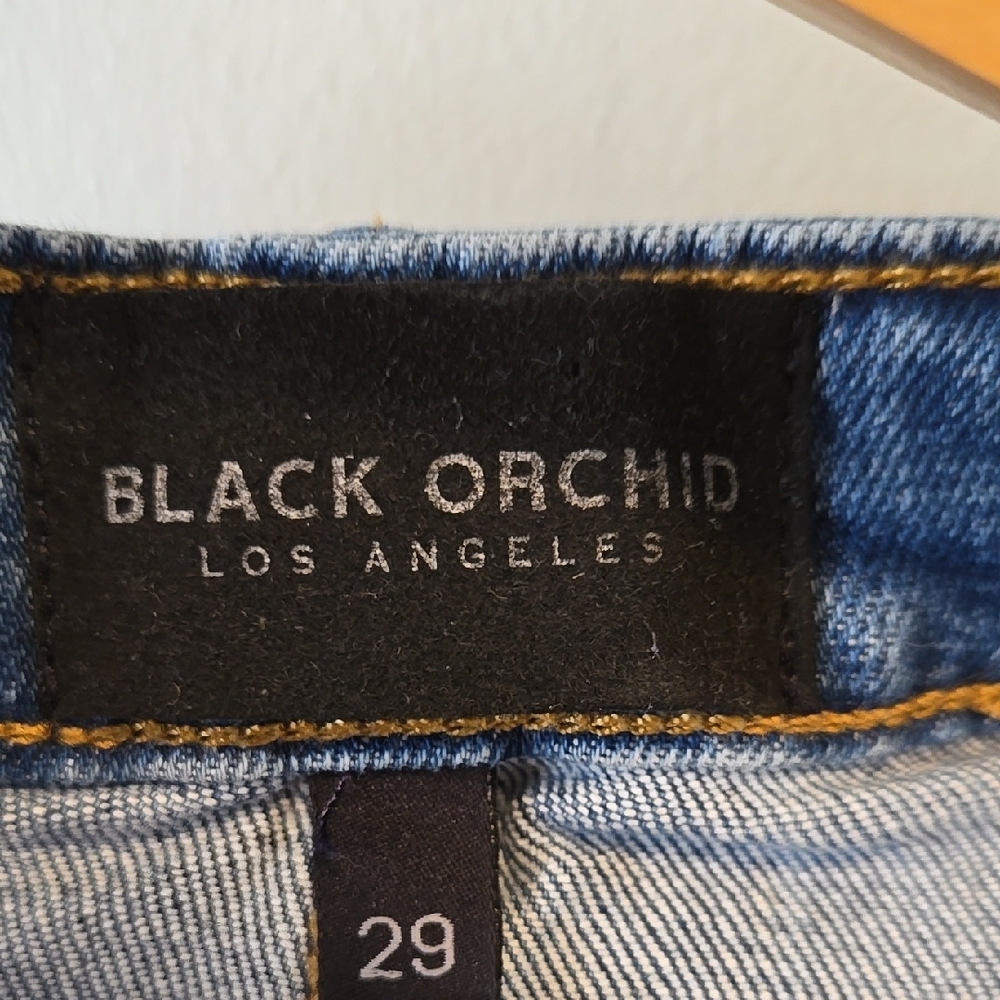 Black Orchid Blue Flare Wide Leg Jeans - Picture 2 of 3